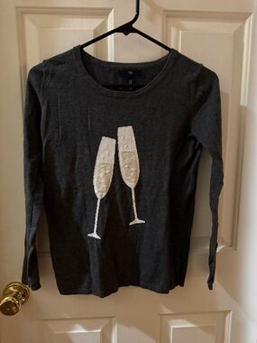 GAP Cheers champagne Crewneck Sweater XS